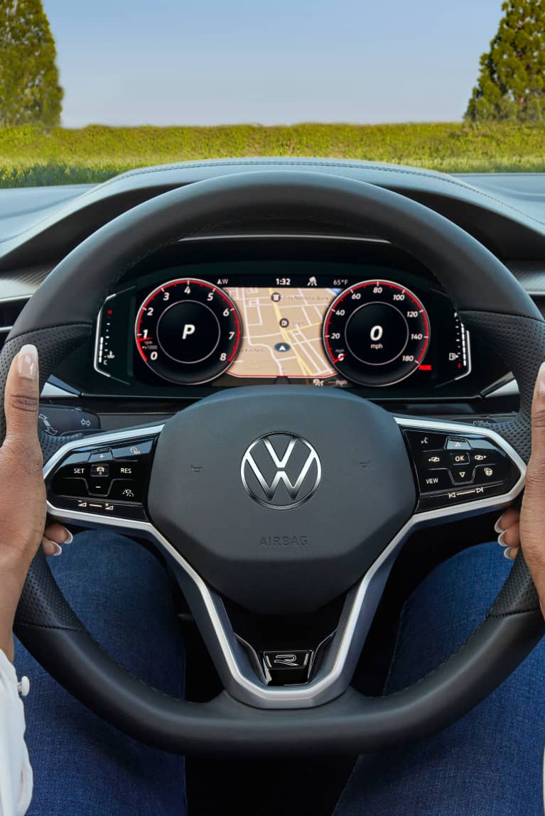 hands on a steering wheel