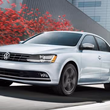 2018 Volkswagen Jetta with red trees